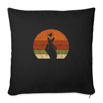 K-Pop Korean Music Pop Korea Kpop Gift - Sofa pillow with filling 45cm x 45cm - black - Front
