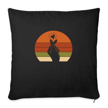 K-Pop - Coussin et housse de 45 x 45 cm - noir - Devant