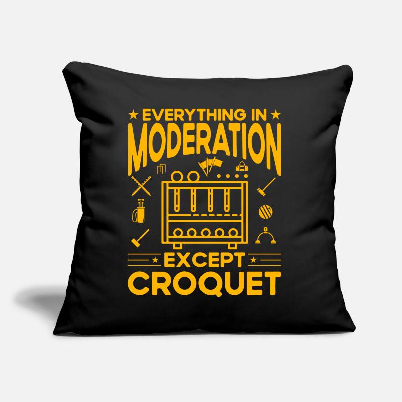 Everything in Moderation except Croquet Sofakissen mit Füllung 45 x 45 cm