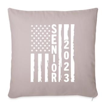 Senior 2023 - Sofa pillow with filling 45cm x 45cm - light taupe - Front