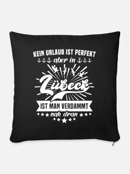 Lübeck - Sofakissen mit Füllung 45 x 45 cm - Schwarz