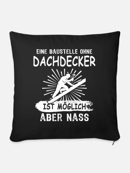 Dachdecker - Sofakissen mit Füllung 45 x 45 cm - Schwarz