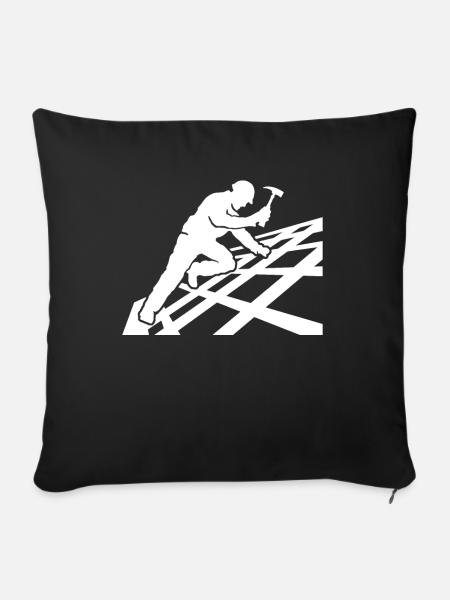Dachdecker Motiv Dachdecken - Sofakissen mit Füllung 45 x 45 cm - Schwarz