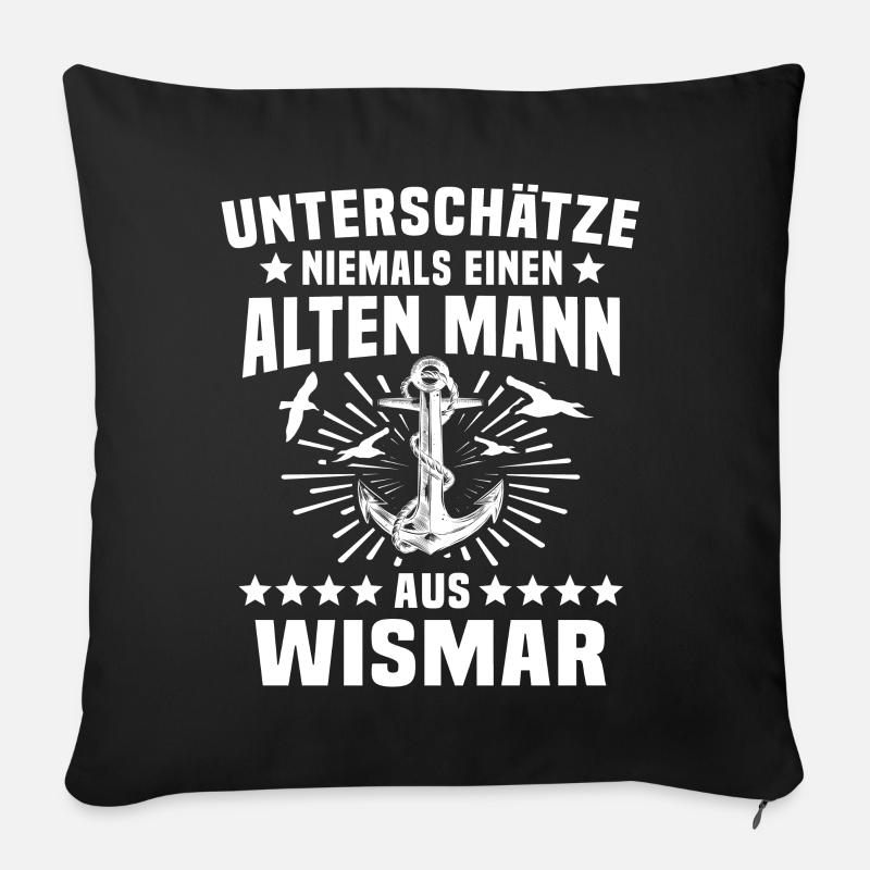 Wismar - Sofakissen mit Füllung 45 x 45 cm - Schwarz