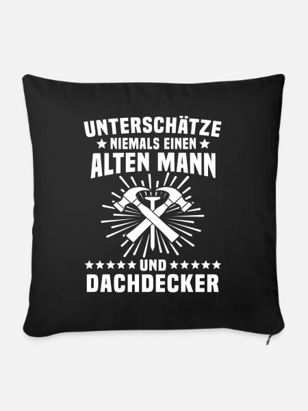 Dachdecker Dachdecken - Sofakissen mit Füllung 45 x 45 cm - Schwarz