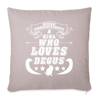 Degu Girl Degus - Sofakissen mit Füllung 45 x 45 cm - helles Taupe - Vorne