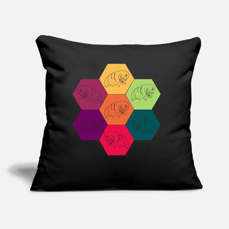 Tardigrade Bärtierchen Retro Wasserbär Sofakissen mit Füllung 45 x 45 cm