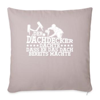 Dachdecker Reim Dach decken - Sofakissen mit Füllung 45 x 45 cm - helles Taupe - Vorne