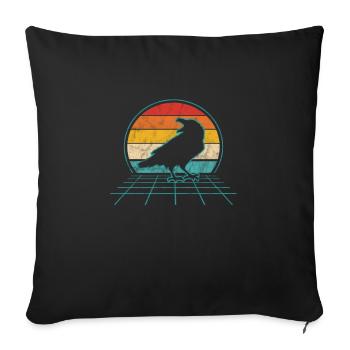Raven - Sofa pillow with filling 45cm x 45cm - black - Front