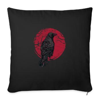 Raven - Sofa pillow with filling 45cm x 45cm - black - Front