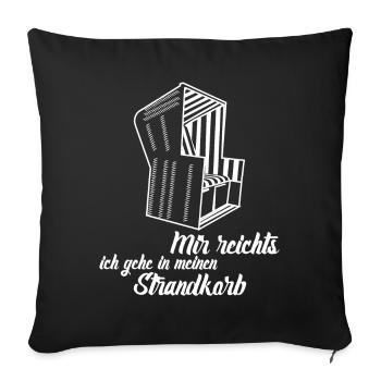 Strandkorb für den Garten Strandkörbe - Sofakissen mit Füllung 45 x 45 cm - Schwarz - Vorne
