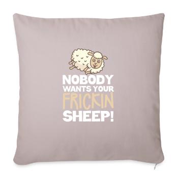 Sheep - Sofa pillow with filling 45cm x 45cm - light taupe - Front