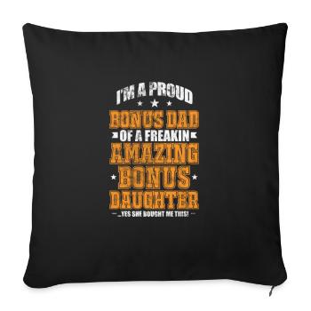 Stepfather - Sofa pillow with filling 45cm x 45cm - black - Front