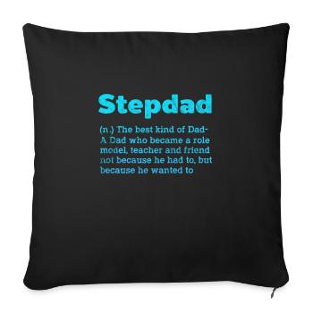 Stepfather - Sofa pillow with filling 45cm x 45cm - black - Front