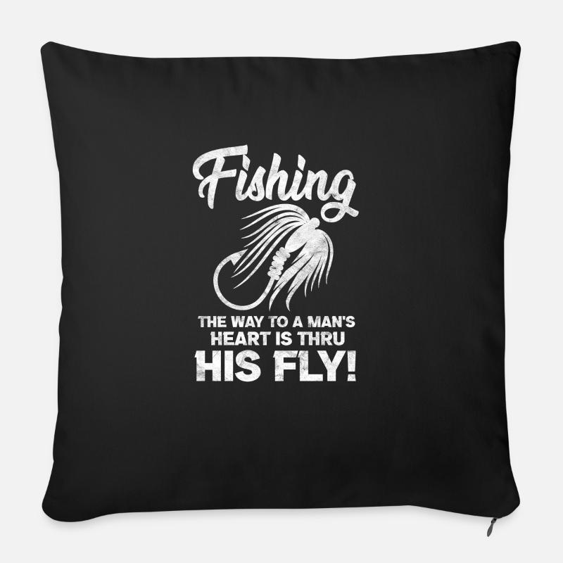 Pêcheur - Coussin et housse de 45 x 45 cm - noir