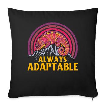 Toujours adaptable - Coussin et housse de 45 x 45 cm - noir - Devant