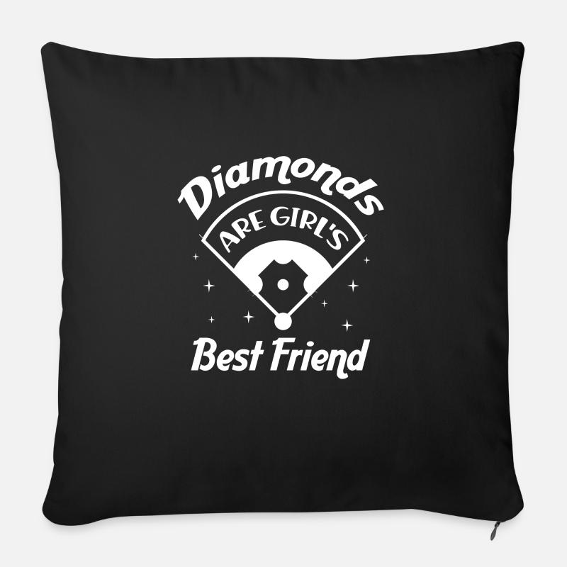 Softball Spieler Baseball Sport Pitcher Geschenk - Sofakissen mit Füllung 45 x 45 cm - Schwarz