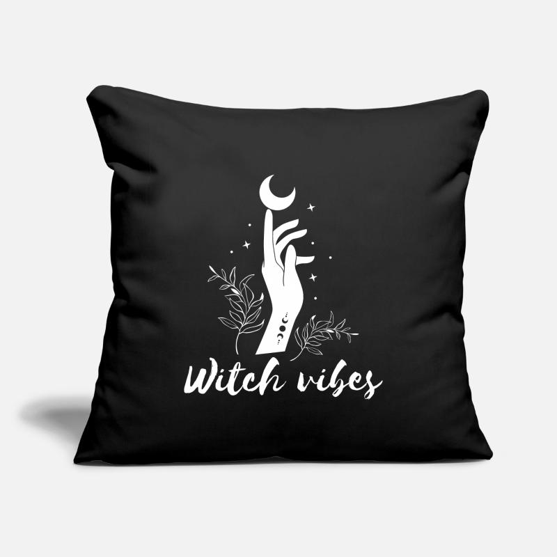 Witch vibes main de sorcière lune et étoiles Coussin et housse de 45 x 45 cm