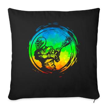 Lacrosse - Sofa pillow with filling 45cm x 45cm - black - Front