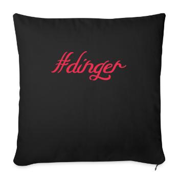 Softball joueur de baseball sports lanceur cadeau - Coussin et housse de 45 x 45 cm - noir - Devant