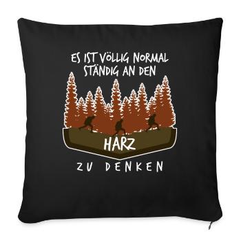 Harz Torfhaus Harzer Brocken - Sofakissen mit Füllung 45 x 45 cm - Schwarz - Vorne
