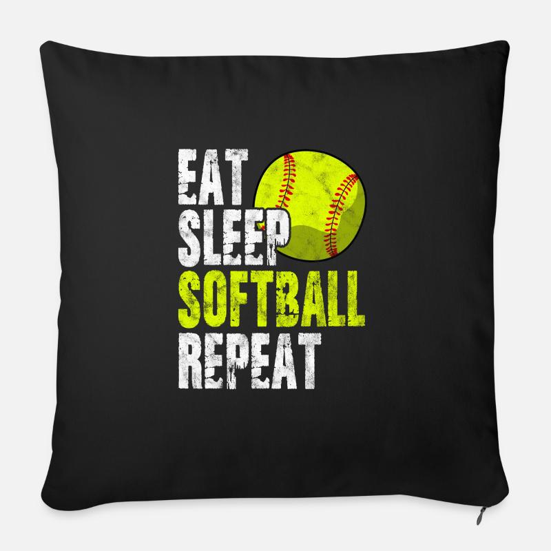 Softball - Sofakissen mit Füllung 45 x 45 cm - Schwarz