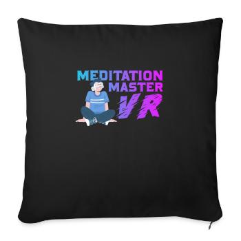VR Virtual Reality - Sofa pillow with filling 45cm x 45cm - black - Front