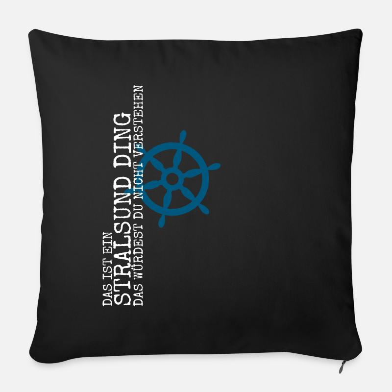 Stralsund lustiger Spruch Stralsunder - Sofakissen mit Füllung 45 x 45 cm - Schwarz