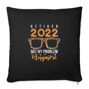Retirement - Sofa pillow with filling 45cm x 45cm - black - Front
