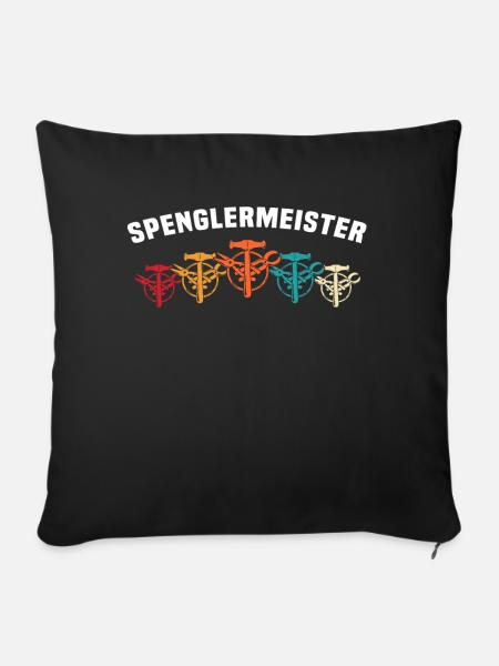 Spengler Bauspengler Spengeln - Sofakissen mit Füllung 45 x 45 cm - Schwarz