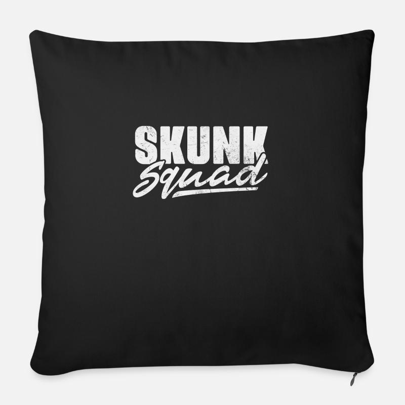 Stinktier Stinken Stinker Skunk Geschenk - Sofakissen mit Füllung 45 x 45 cm - Schwarz