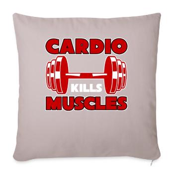 Bodybuilder Cardio Strongman - Sofa pillow with filling 45cm x 45cm - light taupe - Front