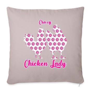 Chicken Chicken Breeding Chicken coop Chicken - Sofa pillow with filling 45cm x 45cm - light taupe - Front