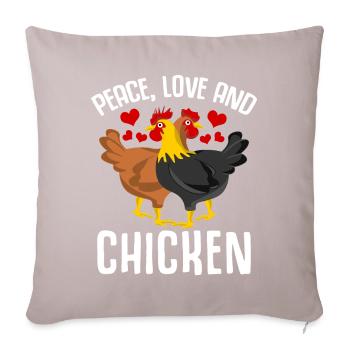 Chickens Chicken Farmer Chicken coop Chicken - Sofa pillow with filling 45cm x 45cm - light taupe - Front