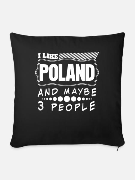 Polen Pole Polnisch - Sofakissen mit Füllung 45 x 45 cm - Schwarz