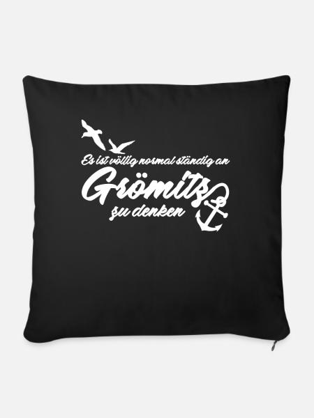 Grömitz - Sofakissen mit Füllung 45 x 45 cm - Schwarz