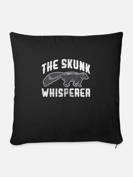 Stinktier Stinken Stinker Skunk Geschenk - Sofakissen mit Füllung 45 x 45 cm - Schwarz