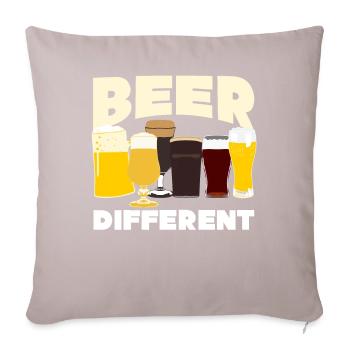 Bier Bière artisanale - Coussin et housse de 45 x 45 cm - taupe clair - Devant