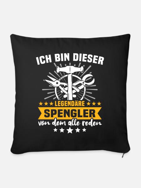 Spengler Bauspengler - Sofakissen mit Füllung 45 x 45 cm - Schwarz