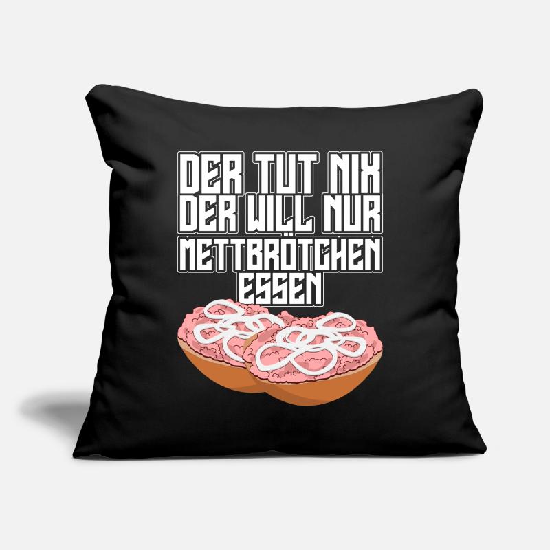 Hackfleisch Mettbrötchen Sofakissen mit Füllung 45 x 45 cm