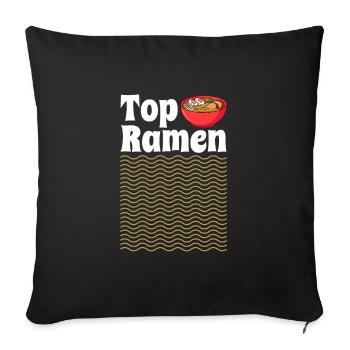 Ramen - Sofa pillow with filling 45cm x 45cm - black - Front