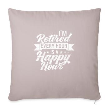 Retirement - Sofa pillow with filling 45cm x 45cm - light taupe - Front