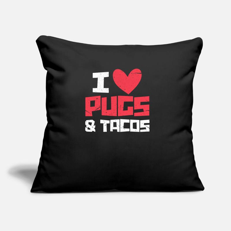 Pug Tacos Sofa pillow with filling 45cm x 45cm