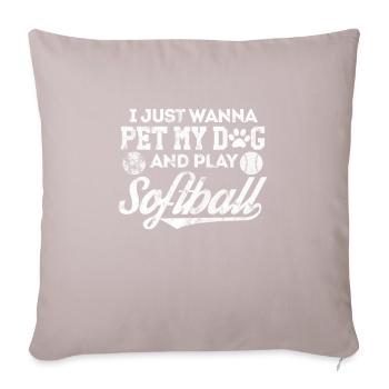 Softball - Sofa pillow with filling 45cm x 45cm - light taupe - Front