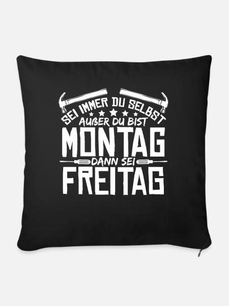 Handwerker Werkstatt Handwerk - Sofakissen mit Füllung 45 x 45 cm - Schwarz