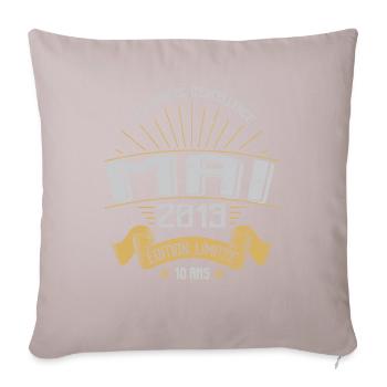 Mai 2013 10 Ans Anniversaire Vintage Idée Cadeau - Coussin et housse de 45 x 45 cm - taupe clair - Devant