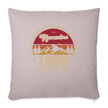Les Légendes Sont Nées En Novembre 1989 - Coussin et housse de 45 x 45 cm - taupe clair - Devant