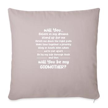 Godmother - Sofa pillow with filling 45cm x 45cm - light taupe - Front