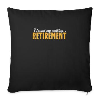 Retirement - Sofa pillow with filling 45cm x 45cm - black - Front