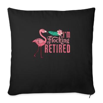 Retirement - Sofa pillow with filling 45cm x 45cm - black - Front
